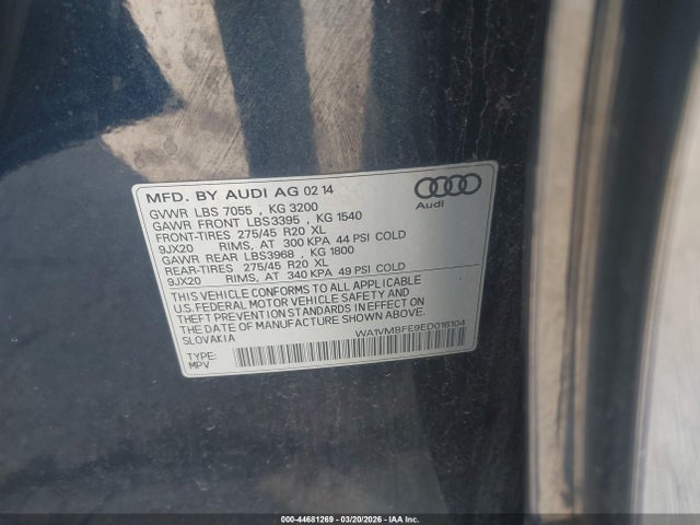 2014 AUDI Q7 WA1VMBFE9ED016104 Photo 8