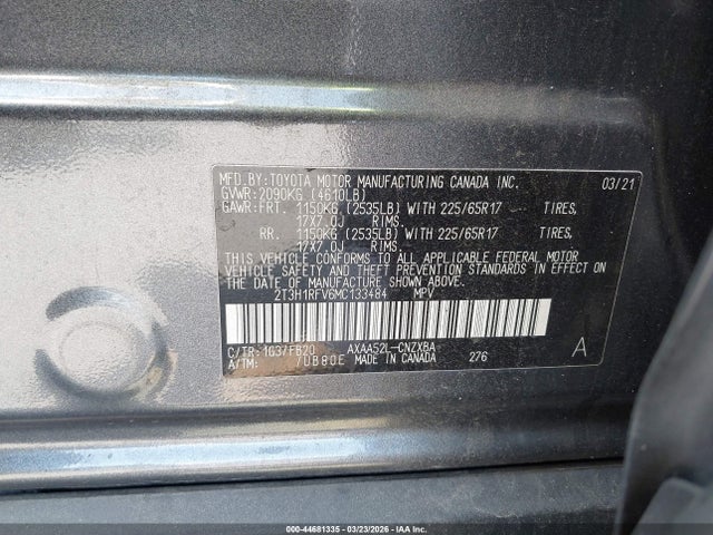 Toyota RAV4 LE 2021 2T3H1RFV6MC133484 Image 9