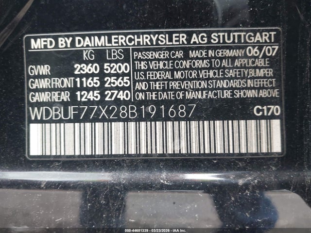 2008 MERCEDES-BENZ E 63 AMG WDBUF77X28B191687 Photo 8