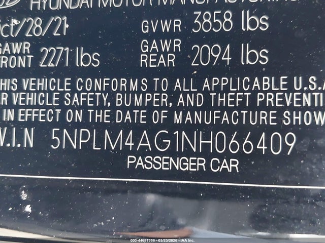 2022 HYUNDAI ELANTRA 5NPLM4AG1NH066409 Photo 8