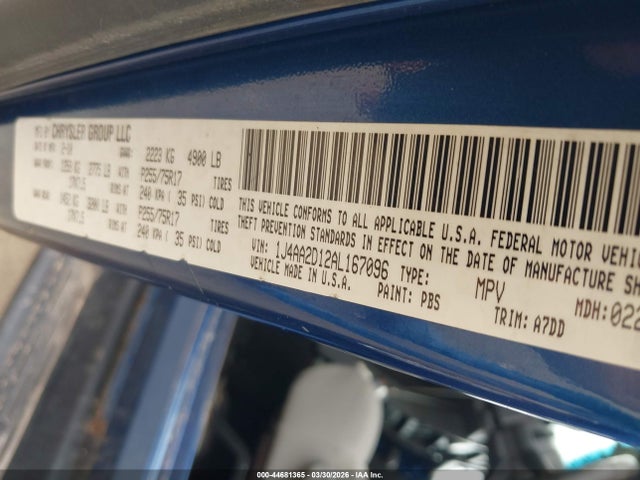 2010 Jeep Wrangler Sport მანქანა იყიდება აუქციონზე, vin: 1J4AA2D12AL167096, აუქციონის ნომერი: 44681365