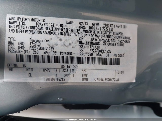 2013 FORD C-MAX HYBRID 1FADP5AU3DL527469 Photo 8