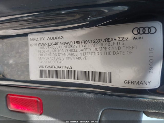 2019 AUDI A4 WAUGMAF43KA114202 Photo 8