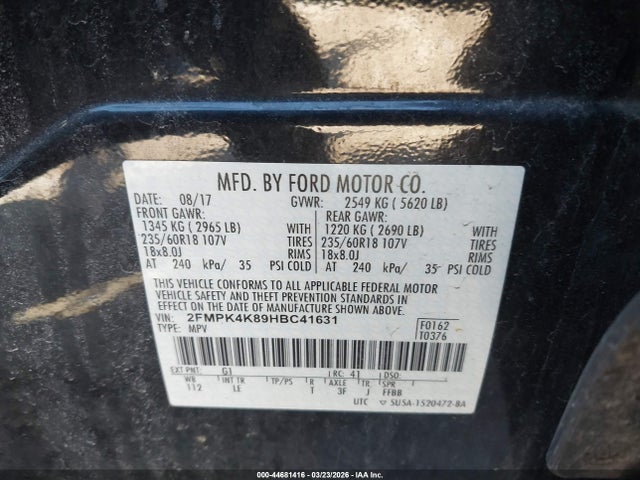 2017 FORD EDGE 2FMPK4K89HBC41631 Photo 8