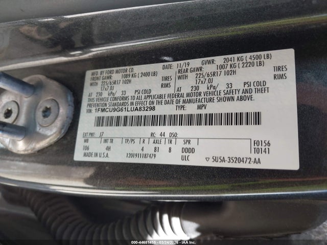 2020 FORD ESCAPE 1FMCU9G61LUA83298 Photo 8