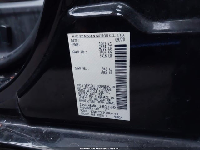 2020 NISSAN ALTIMA 1N4BL4BV0LC280169 Photo 8