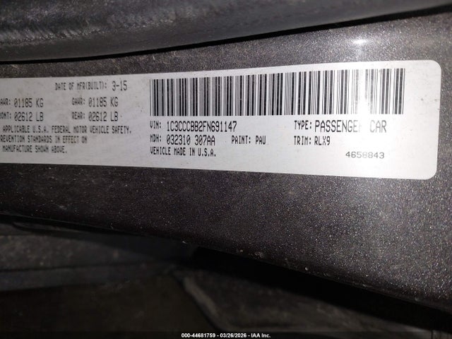 Chrysler 200 S 2015 1C3CCCBB2FN691147 Image 9