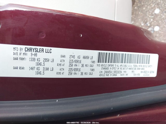 Продажа на аукционе авто 2009 Chrysler Town & Country Touring, vin: 2A8HR54119R528294, номер лота: 44681763
