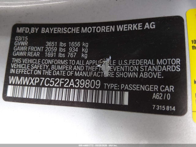 2015 MINI HARDTOP WMWXP7C52F2A39809 Photo 8