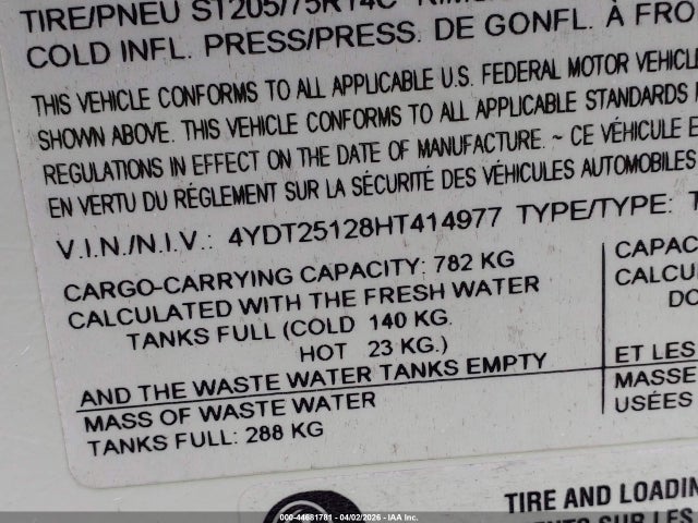 4YDT25128HT414977 Keystone Rv Other