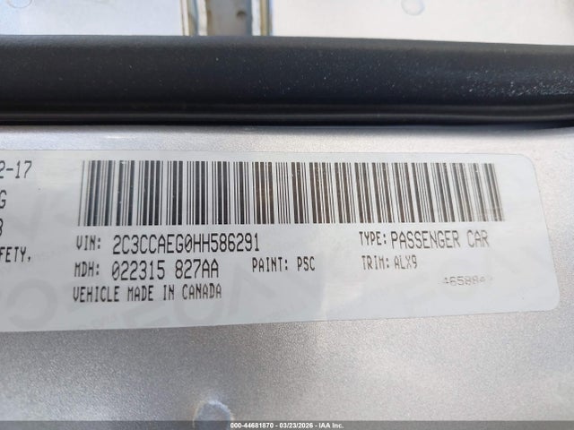 2C3CCAEG0HH586291 Chrysler 300C