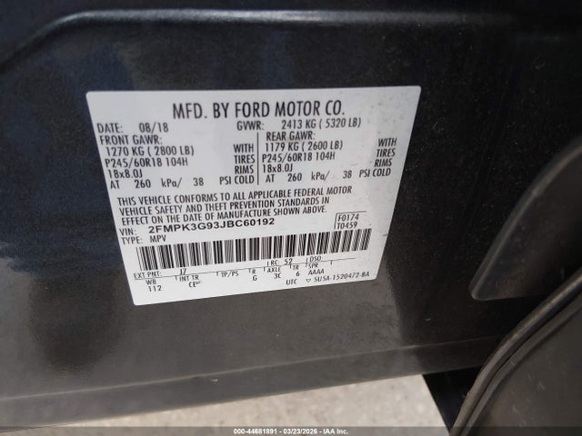 2018 FORD EDGE 2FMPK3G93JBC60192 Photo 8