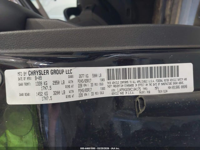 2010 Jeep Grand Cherokee Laredo მანქანა იყიდება აუქციონზე, vin: 1J4PR4GK9AC104175, აუქციონის ნომერი: 44681895