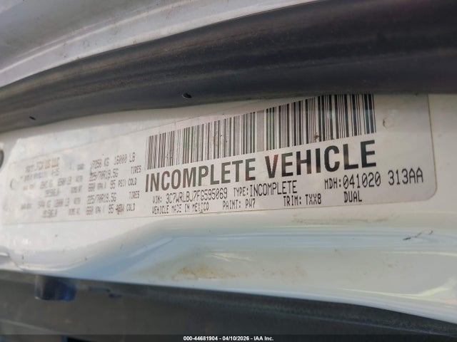 RAM 4500 Chassis Tradesman/slt 2015 3C7WRLBJ7FG595069 Image 9