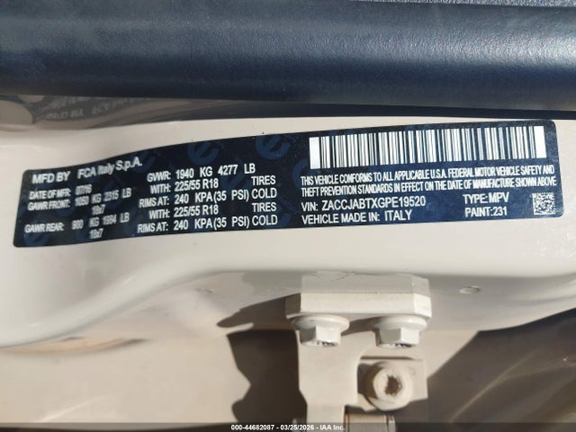 ZACCJABTXGPE19520 Jeep Renegade Latitude