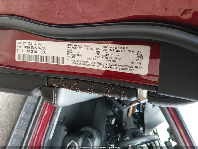 1C4RJKET8P8744735 Jeep Grand Cherokee L Summit Reserve 4x4