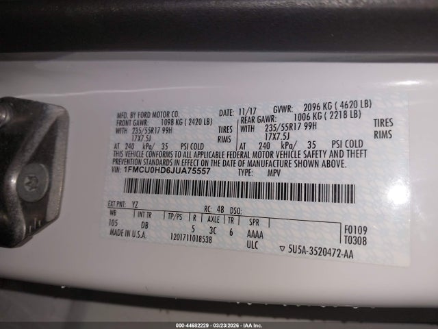 Ford ESCAPE SEL 2018 1FMCU0HD6JUA75557 Image 9