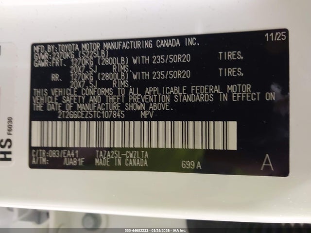 2T2GGCEZ5TC107845 Lexus Nx 350 Premium