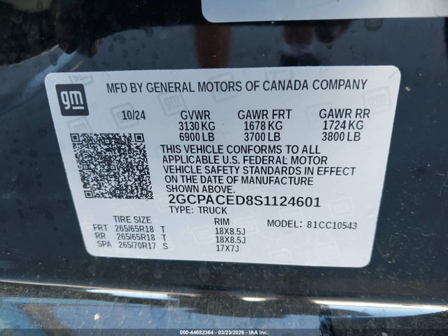 2025 CHEVROLET SILVERADO 1500 2GCPACED8S1124601 Photo 8