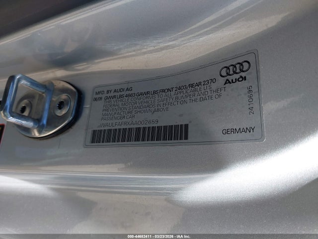 Продажа на аукционе авто 2010 Audi A5 2.0t Premium, vin: WAULFAFRXAA002659, номер лота: 44682411