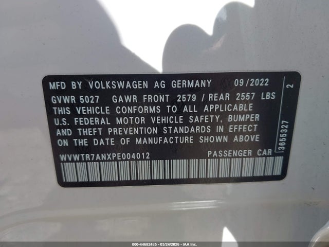 Продаж на аукціоні авто 2023 Volkswagen Arteon 2.0t Sel Premium R-line, vin: WVWTR7ANXPE004012, номер лоту: 44682485
