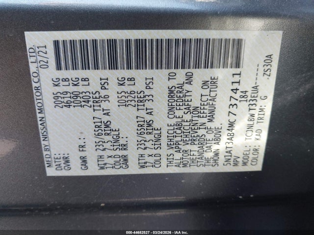 2021 NISSAN ROGUE 5N1AT3AB4MC737411 Photo 8