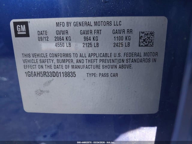 2013 CADILLAC ATS 1G6AH5R33D0118835 Photo 8