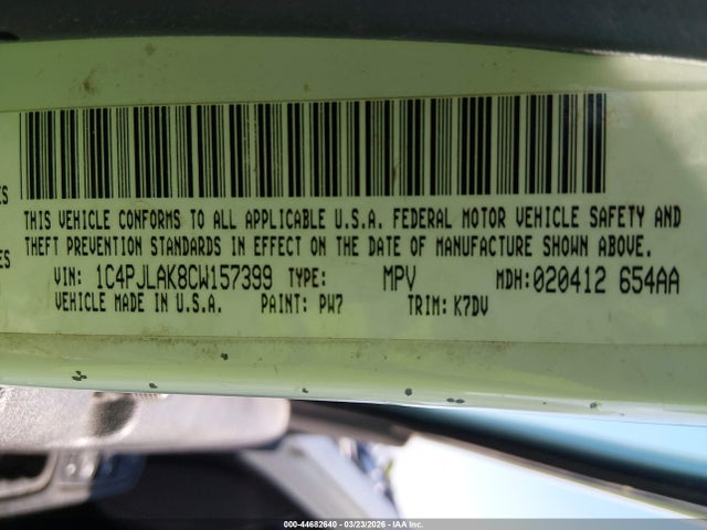 2012 JEEP LIBERTY 1C4PJLAK8CW157399 Photo 8