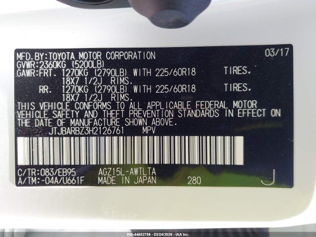 Aukcja sprzedaży 2017 Lexus Nx 200t F Sport, vin: JTJBARBZ3H2126761, numer aukcji: 44682756