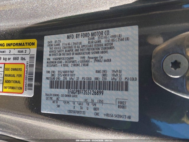 Ford Mustang Gt Premium 2025 1FAGP8FF3S5126899 Image 9