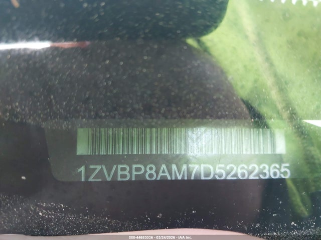 44683036 :رقم المزاد ، 1ZVBP8AM7D5262365 vin ، 2013 Ford Mustang V6 مزاد بيع