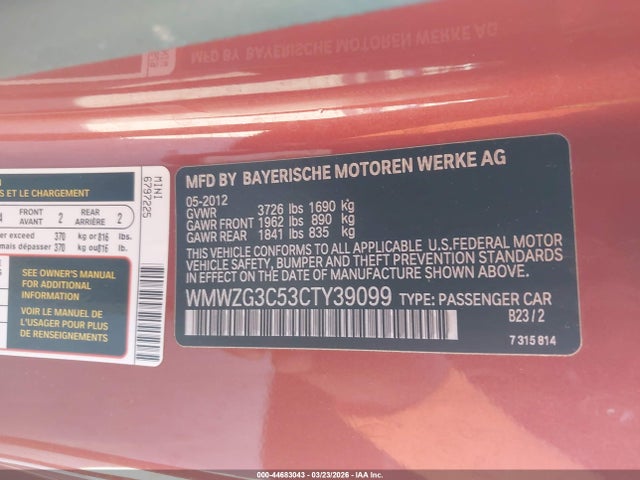 2012 MINI COOPER S CLUBMAN WMWZG3C53CTY39099 Photo 8