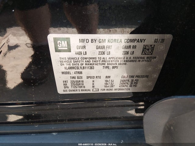 KL4MMCSL1LB111383 Buick Encore Gx Awd Preferred