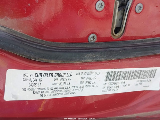 44683209 :رقم المزاد ، 1C3CDFBA2DD326248 vin ، 2013 Dodge Dart Sxt مزاد بيع