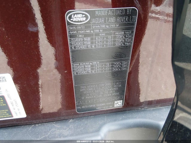 SALEXFEU6P2152663 Land Rover Defender 130 X