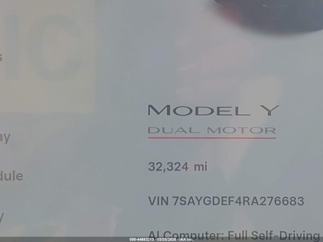 7SAYGDEF4RA276683 Tesla Model Y Performance Dual Motor All-wheel Drive