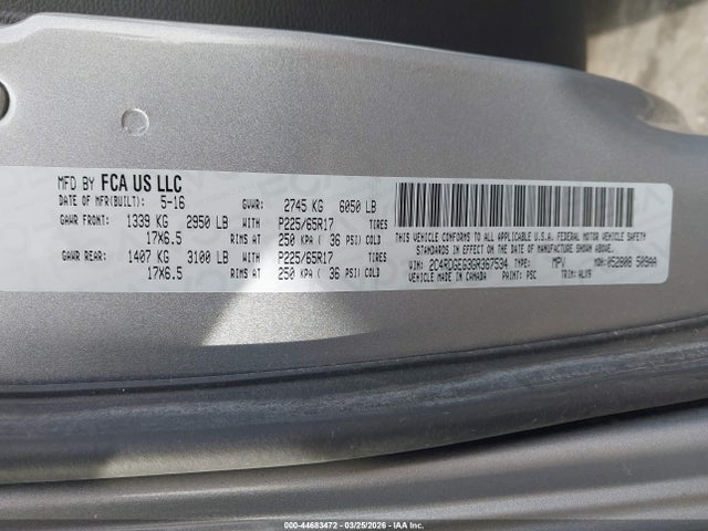 Продажа на аукционе авто 2016 Dodge Grand Caravan R/t, vin: 2C4RDGEG3GR367534, номер лота: 44683472