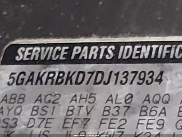 Aukcja sprzedaży 2013 Buick Enclave Convenience, vin: 5GAKRBKD7DJ137934, numer aukcji: 44683541