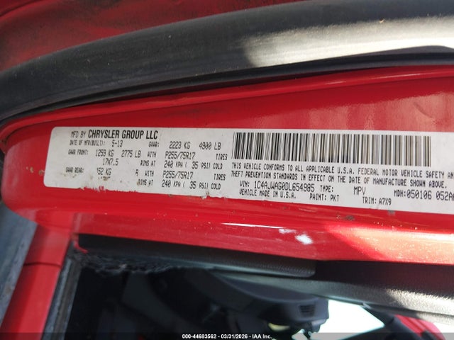 2013 JEEP WRANGLER 1C4AJWAG0DL654985 Photo 8