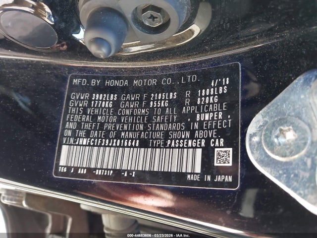 Honda Civic Ex-t 2018 JHMFC1F39JX016648 Image 9