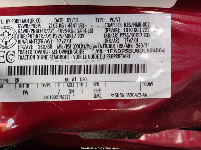 2013 FORD C-MAX HYBRID 1FADP5BU6DL524564 Photo 8