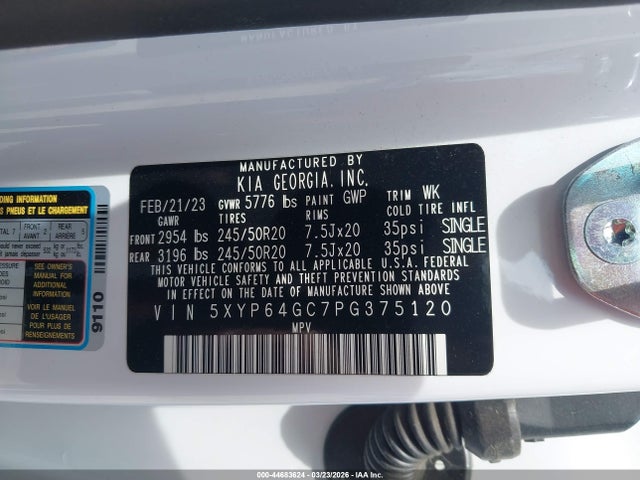 5XYP64GC7PG375120 KIA Telluride S