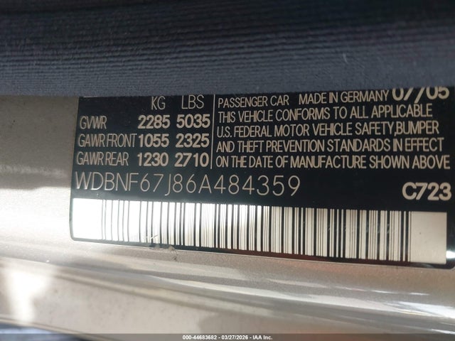Продажа на аукционе авто 2006 Mercedes-benz S 350, vin: WDBNF67J86A484359, номер лота: 44683682