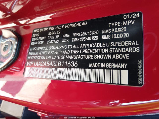 Porsche Macan T 2024 WP1AA2A54RLB11636 Image 9