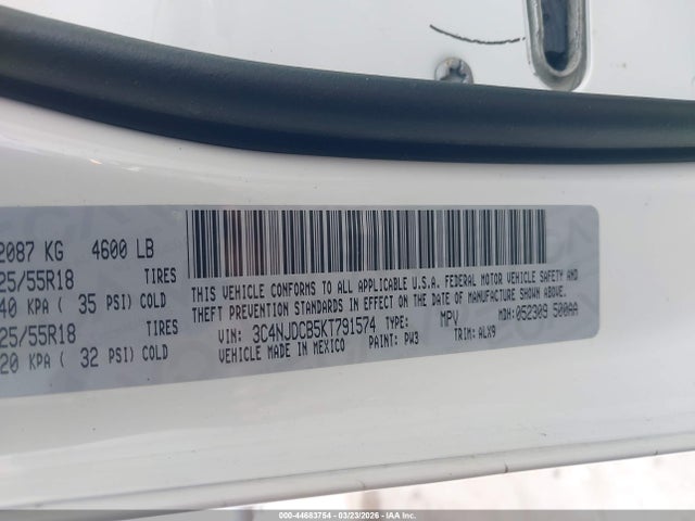 2019 JEEP COMPASS 3C4NJDCB5KT791574 Photo 8