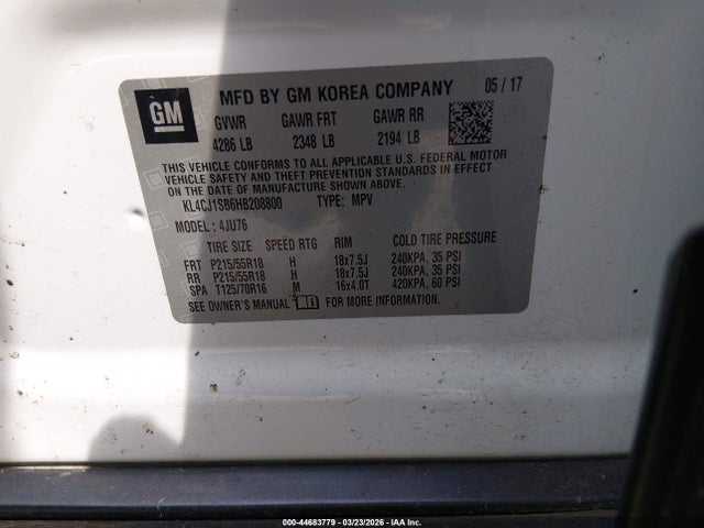 2017 BUICK ENCORE KL4CJ1SB6HB208800 Photo 8