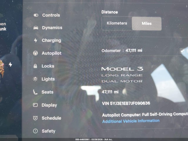 Продаж на аукціоні авто 2018 Tesla Model 3 Long Range/performance, vin: 5YJ3E1EB7JF090636, номер лоту: 44683861