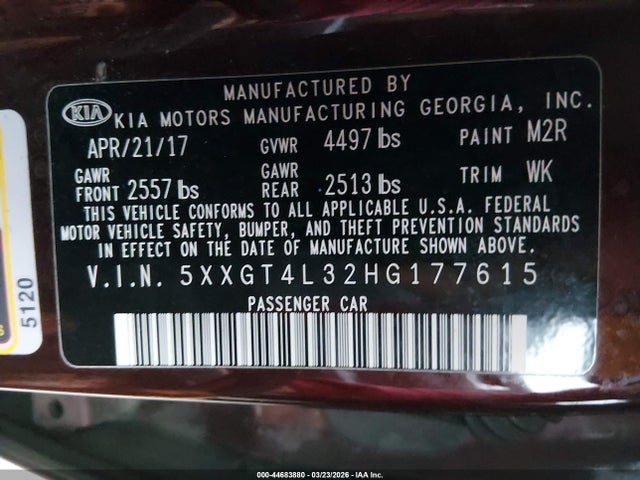 2017 KIA OPTIMA 5XXGT4L32HG177615 Photo 8