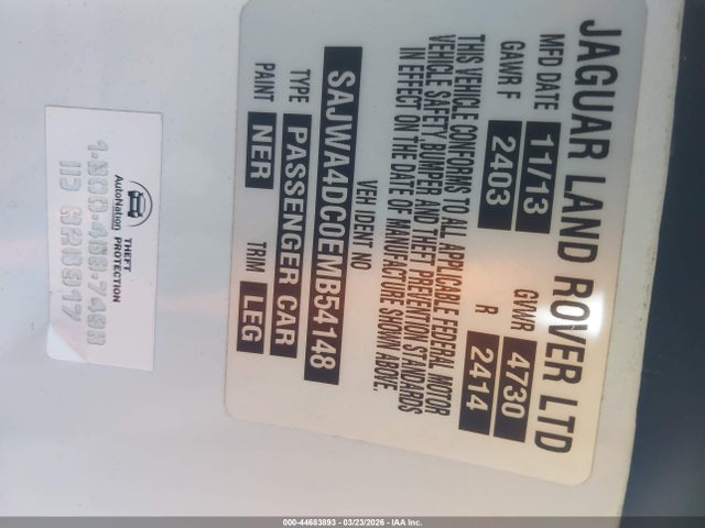 Aukcja sprzedaży 2014 Jaguar Xk Xkr, vin: SAJWA4DC0EMB54148, numer aukcji: 44683893