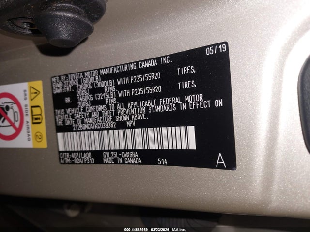 2019 Lexus Rx 450h მანქანა იყიდება აუქციონზე, vin: 2T2BGMCA7KC039382, აუქციონის ნომერი: 44683959